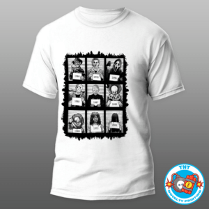 MENS SHIRT, HORROR MENS SHIRT, MUGSHOTS MENS SHIRT