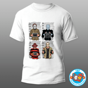 MENS SHIRT, HORROR MENS SHIRT, MUGSHOTS MENS SHIRT