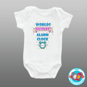 BABY ROMPER, ROMPER, CUTE ROMPER, ALARM CLOCK ROMPER