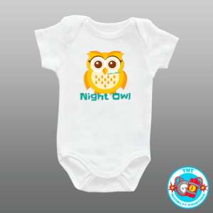 BABY ROMPER, ROMPER, NIGHT OWL ROMPER, FUNNY ROMPER, CUTE ROMPER