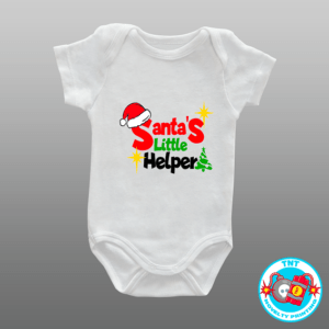 BABY ROMPER, ROMPER, CHRISTMAS ROMPER, SANTAS LITTLE HELPER ROMPER