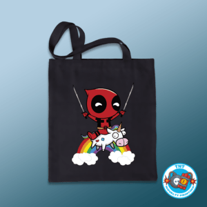 TOTE BAG, DEADPOOL TOTE BAG, SUPERHERO TOTE BAG, MARVEL COMICS TOTE BAG, UNICORN TOTE BAG