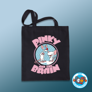 TOTE BAG, PINKY AND THE BRAIN TOTE BAG, CARTOON TOTE BAG, RETRO TOTE BAG