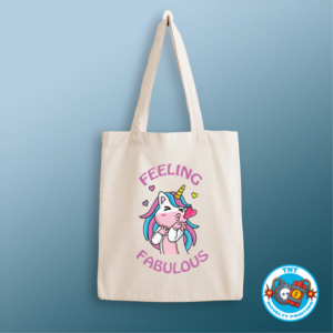 TOTE BAG, FEELING FABULOUS TOTE BAG, UNICORN TOTE BAG, CUTE TOTE BAG