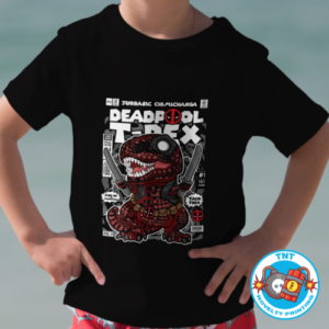 BOYS SHIRT, DEADPOOL SHIRT, TREX SHIRT, DINOSAUR SHIRT, FUNKO SHIRT, COMIC SHIRT, CARTOON SHIRT