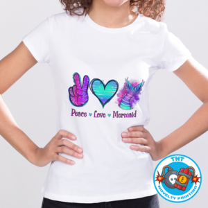 GIRLS SHIRT, PEACE SHIRT, LOVE SHIRT, MERMAID SHIRT