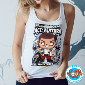 LADIES TANK TOP, ACE VENTURA TANK TOP, PET DETECTIVE TANK TOP, FUNKO TANK TOP, JIM CARREY TANK TOP