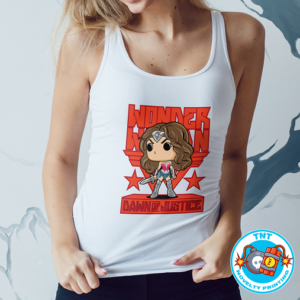 LADIES TANK TOP, WONDER WOMAN TANK TOP, DAWN OF JUSTICE TANK TOP, DC COMICS TANK TOP, COMIC TANK TOP, FUNKO TANK TOP