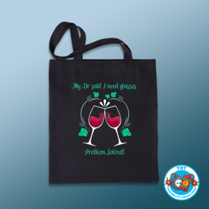 TOTE BAG, WINE TOTE BAG, GLASSES TOTE BAG, RED WINE TOTE BAG