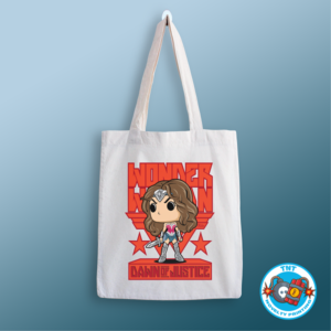 TOTE BAG, WONDER WOMAN TOTE BAG, SUPERHERO TOTE BAG, FUNKO TOTE BAG, DC COMICS TOTE BAG, COMIC TOTE BAG