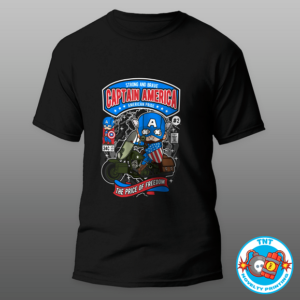 MENS SHIRT, CAPTAIN AMERICA SHIRT, MOTORBIKE SHIRT, FUNKO SHIRT MARVEL SHIRT, SUPERHERO SHIRT, COMIC SHIRT