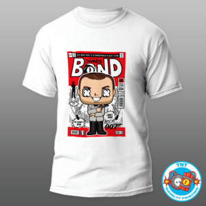 MENS SHIRT, JAMES BOND SHIRT, 007 SHIRT, FUNKO SHIRT