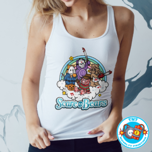 LADIES TANK TOP, CARE BEARS, SCARE BEARS, HORROR