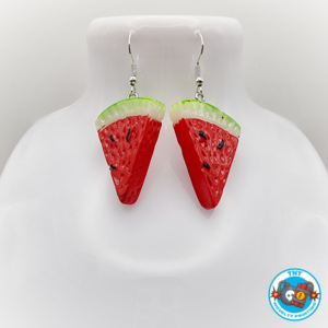 Watermelon earrings, Fruit earrings, summer earrings, food earrings, healthy earrings,