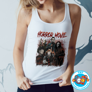 LADIES TANK TOP, HORROR TANK TOP, SCARY TANK TOP, BLOOD TANK TOP, HORROR MOVIE TANK TOP